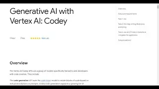 Generative AI with Vertex AI: Codey 