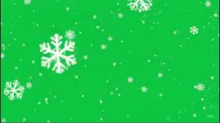 Snow Falling ❄️ Loop Green Screen | Seamless Winter Effect Overlay