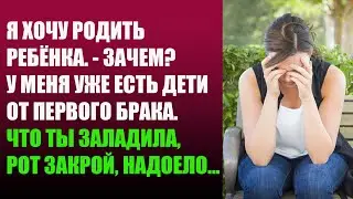 Я хочу родить ребёнка. - Зачем? У меня уже есть дети от первого брака.  Что ты заладила, рот закрой.