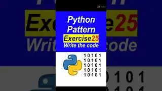 Python Pattern Design 25 With Solution #shorts #python #pattern