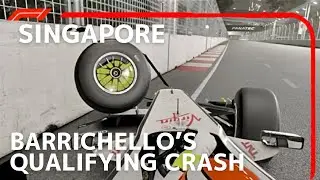 Recreation：Barrichello's Qualifying Crash | 2009 Singapore Grand Prix