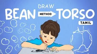 How to Draw Torso with Bean Shapes -  Step-by-Step | Tamil anatomy drawing for Manga #manga