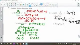 PreCalculus Functions In Class Practice #2 & #3