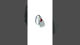 Bague argent pierre naturelle Grenat Spessartite 0.6 carat