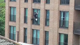 Funny or Dangerous Window Cleaning Job?!