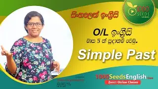 Simple Past Tense - O/L ඉංග්‍රීසි මාස 5 න් සූදානම් වෙමු - Online English Class