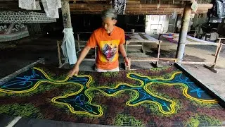 trik agar warna batik menyala mirip neon #batik #batikjogja #sembungbatik