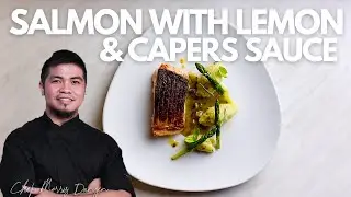 How To Cook Salmon With Lemon Butter & Capers Sauce (4k)