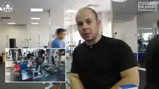 Powerlifting. Static and dynamic leg work in the bench press