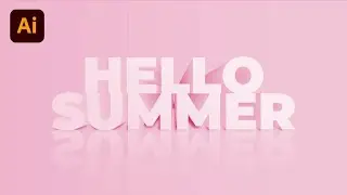 Create a 3D Text Design in Adobe Illustrator Tutorial | Ahoo
