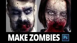 How to MAKE ZOMBIES in PHOTOSHOP with a simple action