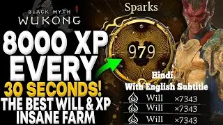 Black Myth Wukong 8000 XP Every 30 Seconds - Best Will And XP Farm - How To Level Up FAST