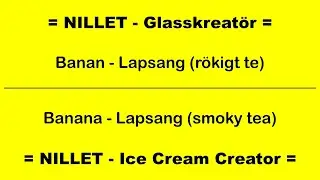 Banan - Lapsang (rökigt te) (laktosfri)