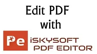 How to edit pdf using iSkysoft pdf editor