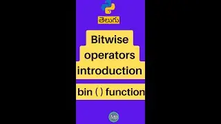 Bitwise operators introduction in python 