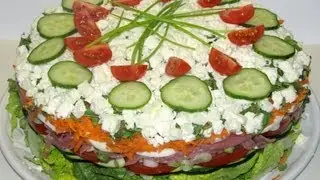 Tutorial: Salattorte mit Schafskäse