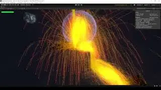 10.000 meshes with VFX trails and full Physics. Unity ECS performance experiment