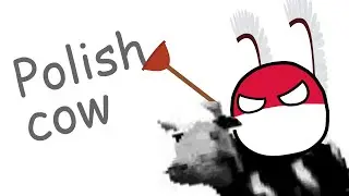 Polish cow, but with a Pole