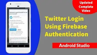 Android Twitter  Login-SignIn using  Firebase Authentication Android Studio | Twitter Login Firebase
