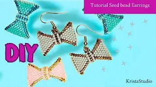How to Create Perfect Beaded Bows: Earrings Tutorial/ Brick Stitch Earrings DIY
