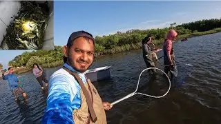 Catching Blue Crab With Family At Crystal River FL