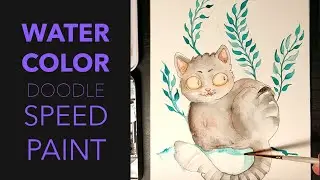 Watercolor speedpaint: catdoodle