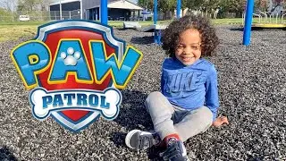 Xander Finds Paw Patrol at the Playground