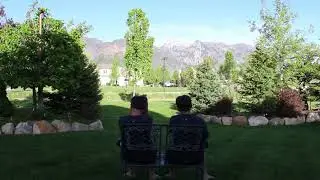 My twin and I look at our landscape (Cloned my self)