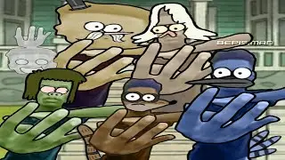 Regular Show Characters Holding up 4 Fingers