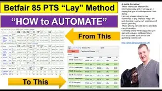 Betfair Automation how to | So much simpler than watching every race.