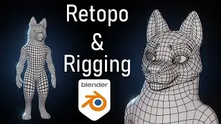 Husky - Retopology and rigging in Blender (and talking about my thought process)
