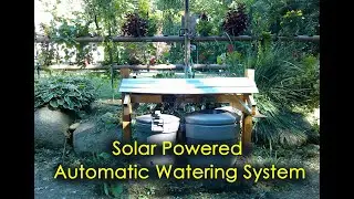 Hydroponics Garden with Solar Powered Automatic Watering System - Flood and drain system.