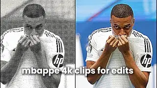 kylian mbappe 4k clips for edits - includes real madrid presentation!