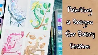 Watercolour Painting Dragons to Celebrate the Luna New Year