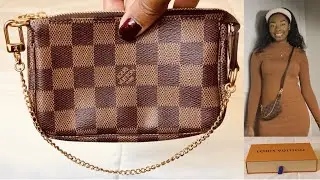 LOUIS VUITTON MINI POCHETTE ACCESSOIRES IN DAMIER EBENE | 2020 UNBOXING