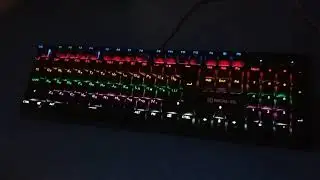 Звучание клавиш и виды подсветки на механической клавиатуре  Real-El m14 backlit blue switch