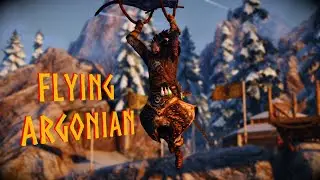 Skyrim SE 2022 Next Gen | Flying Argonian | Paraglider | Combat Mod Showcase | ABR 6.43 | DBC