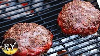 Smoked Pepper Crusted Bison Burger On The Weber Kettle