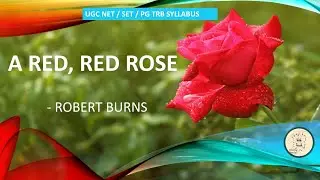 A Red, Red Rose | Robert Burns | Poem | in Tamil | UGC NET SET PG TRB Syllabus