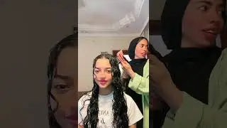 سموكه بتعمل شعرها كيرلى😍🤍