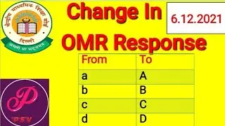 #Urgent Information Change in OMR RESPONSE FROM (a) to (A)