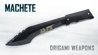 Paper machete - How to make a machete out of paper. Easy origami