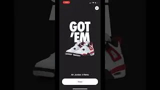 Jordan 4 Retro Red Cement SNKRS WIN
