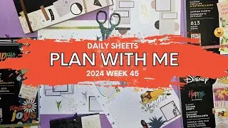 2024 DAILY SHEETS PLAN WITH ME WEEK 45