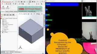 Solidworks API/Macro with Tensorflow/OpenCV Gesture Recognition  Example