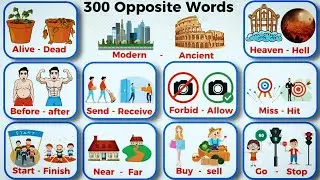 Learn 300 Opposite Words | Antonyms In English | Opposite word in English | Common opposites