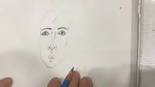Рисуем голову . Рисуем куклу . Рисунок цветными карандашами