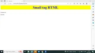 How to use small tag in html