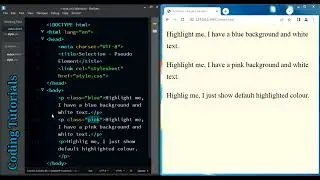 Selection example of Pseudo Element in CSS | @CodingTutorialsOfficial