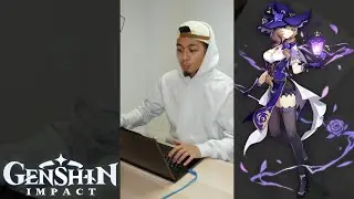 Climbing with Lisa in Genshin Impact